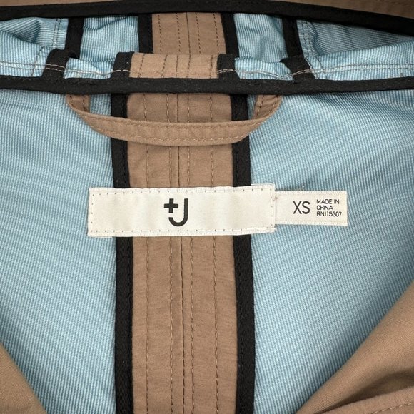 Jil Sander For Uniqlo +J Brown Short Hooded Rain Jacket sz XS - Picture 6 of 7